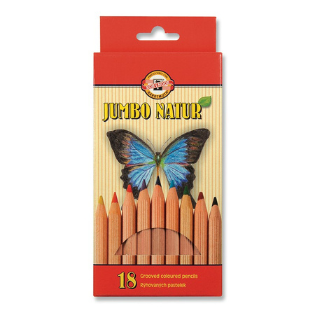 Koh-i-noor Kredki Jumbo 2173n18 Natur 18 Kolorów