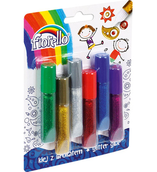 Fiorello Klej Brokatowy 6ml 6szt. GR-BK06B6