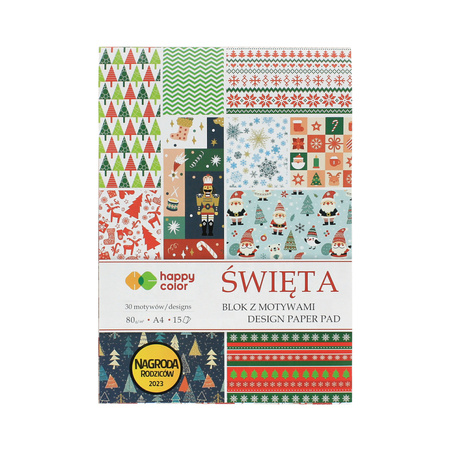 Happy Color Blok z Motywami Święta A4 15 ark. 80g