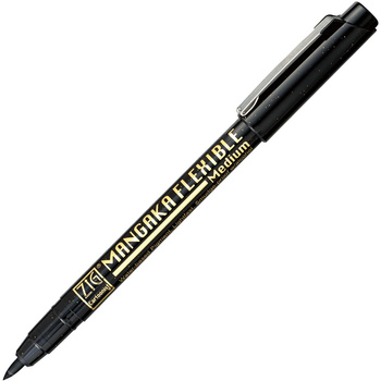 Kuretake Zig Mangaka Brush M Czarny Cnmm-010