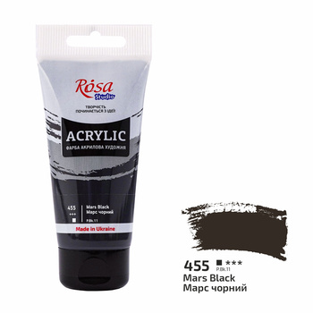 Rosa Studio Farba Akrylowa Mars Black 455 75 Ml