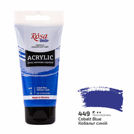 Rosa Studio Farba Akrylowa Cobalt Blue 449 75 Ml