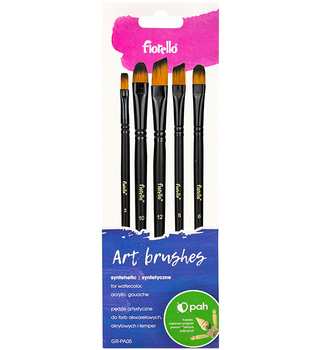 Fiorello Pędzle Artystyczne Nylonowe 5szt Gr-Pa05