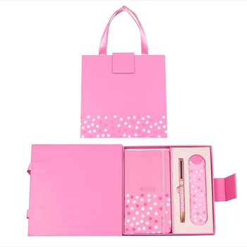 Cresco Zestaw Długopis+Notes+Etui Premium Róż