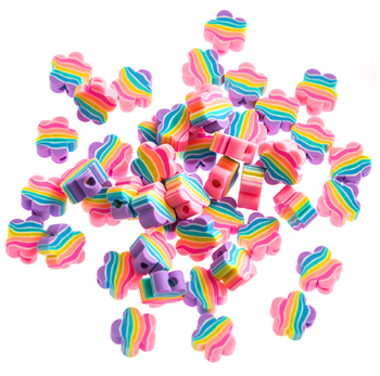 Dp Craft Koraliki Tęczowe Kwiatki 10 Mm 48 Szt.