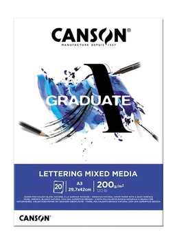 Canson Blok Graduate Lettering Mixed Media A3 200g 20a