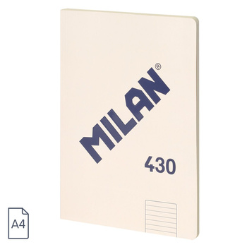Milan Notes Klejony A4 48k. Linia Beżowy