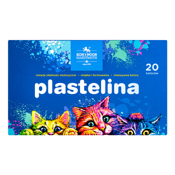Koh-i-noor Plastelina 1315s2 20 Kolorów 400 G.Kotki Op. Kartonowe - Seria Niebieska