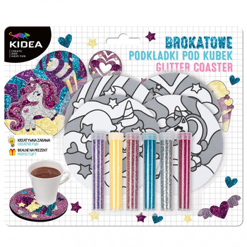Kidea Zestaw Kreatywny Podkładki Brokatowe Bajkowy Świat