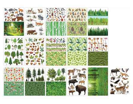 Happy Color Blok z Motywami Forest A4 16 ark. 80g