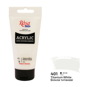 Rosa Studio Farba Akrylowa Titanium White 401 75 Ml
