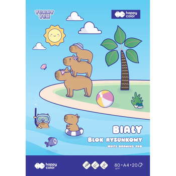 Happy Color Blok Rysunkowy A4 20ark. 80g Biały Yummy Yum