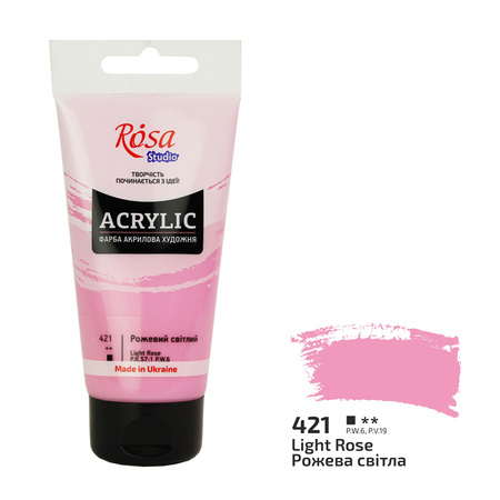 Rosa Studio Farba Akrylowa Light Pink 421 75 Ml