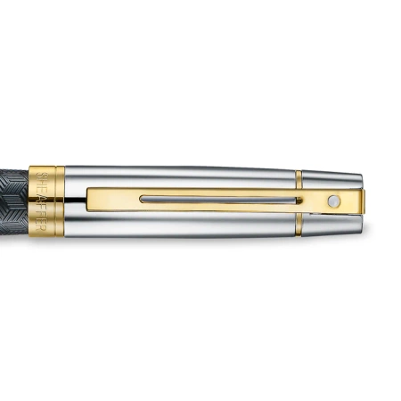 Sheaffer Pióro Kulkowe 300 Czarny Mat Z Wzorem Skuwka Chrom Pozłacane 9347