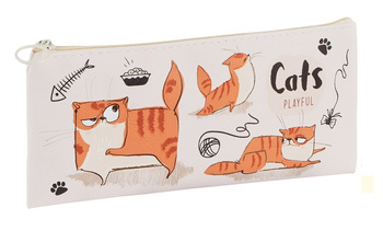 Meshu Piórnik Saszetka 20x10cm Ekoskóra Cats