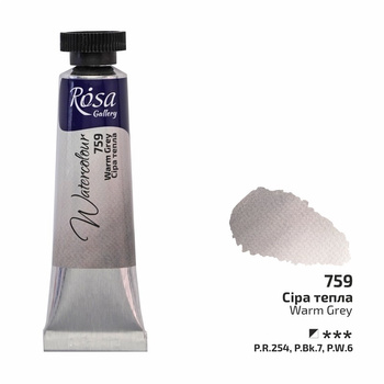 Rosa Gallery Farba  Akwarelowa  Warm Grey 759 10 Ml Tuba