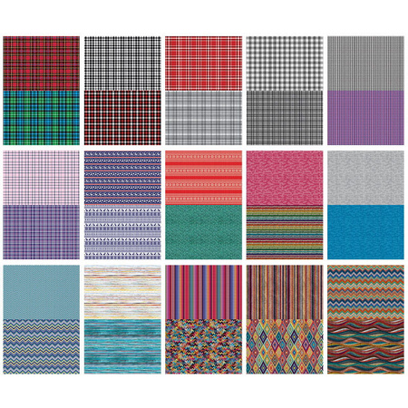 Happy Color Blok z Motywami Textile A4 15 ark. 80g