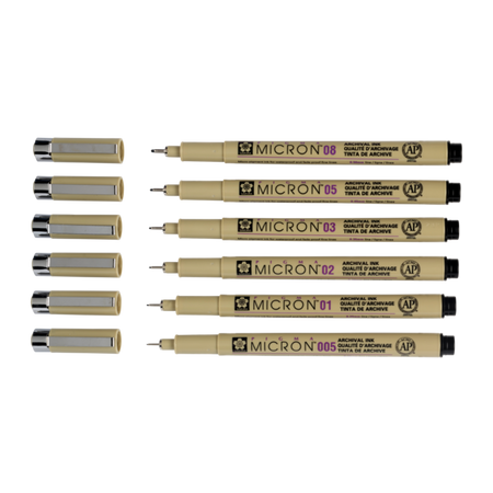 Sakura Zestaw Micron 6 Black 4+2 Poxsdkb6p