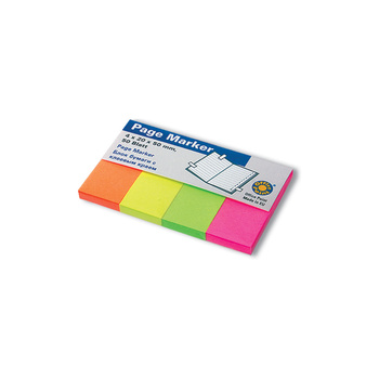 Zakładki Indeksujące 50x20x4 Pastelowe (4x50 Fiszek)