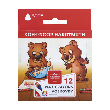 Koh-i-noor Kredki Trio Wax 8272/10 12 Kol. 8,2 Mm