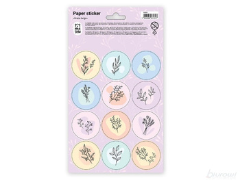 Meshu Naklejki Papierowe 12x21cm 12szt. Grace Twigs