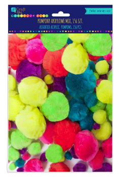 Dp Craft Pompony Akrylowe Neonowe 156 Szt.