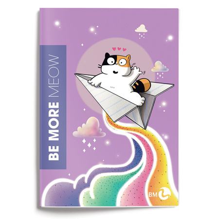 Be More Zeszyt A4 Meow Kratka 72 Strony 100 G.