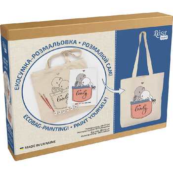 Rosa Talent Zestaw - Torba Do Malowania, Cute Bunnies Bawełna 220 G. 38x42 Cm