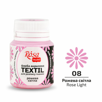 Rosa Talent Farba Do Tkanin Rose Light 08 20 Ml