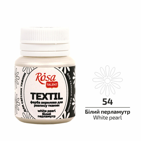 Rosa Talent Farba Do Tkanin White Pearl 54 20 Ml