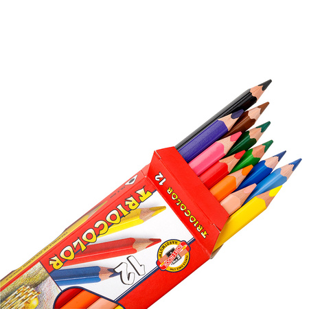 Koh-I-Noor Kredki Triocolor 3152 12 Kol. Trójkątne Grube