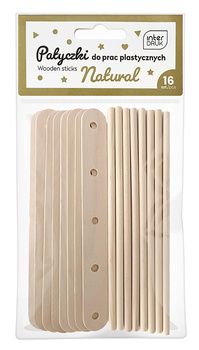 Interdruk Zestaw Patyczków Drewnianych 16szt.