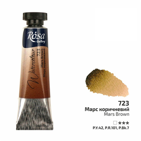 Rosa Gallery Farba  Akwarelowa  Mars Brown 723 10 Ml Tuba