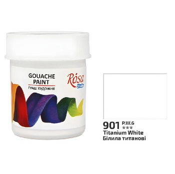 Rosa Studio Farba Gwaszowa Titanium White 901 40 Ml