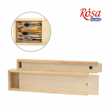 Rosa Studio Pudełko Drewniane Na 8 Szt. Pędzli 38x9,8x4cm