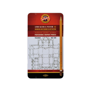 Koh-i-noor Ołówek Grafitowy 1502/I Technic Hb-10h Kpl. 12 Szt.