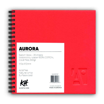 Aurora Szkicownik Na Spirali 17x17cm 20ark. 300g 100% Bawełny Średnioziarnisty 2443sr187