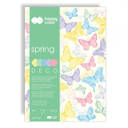 Happy Color Blok Deco Spring A4 20 Ark. 170 G.