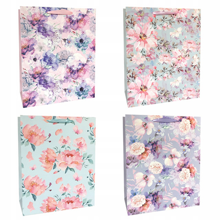 Incood Torba Prezentowa 26x32cm Pastelowe Kwiaty 0071-0436
