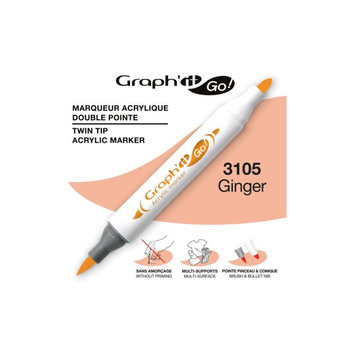 Graph'it Go! Marker Akrylowy Dwustronny Ginger 3105