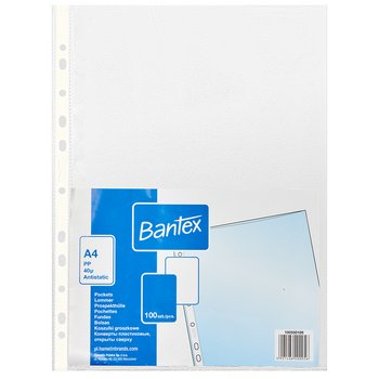 Bantex Koszulki Groszkowe A4 100 Szt. 40 Mic