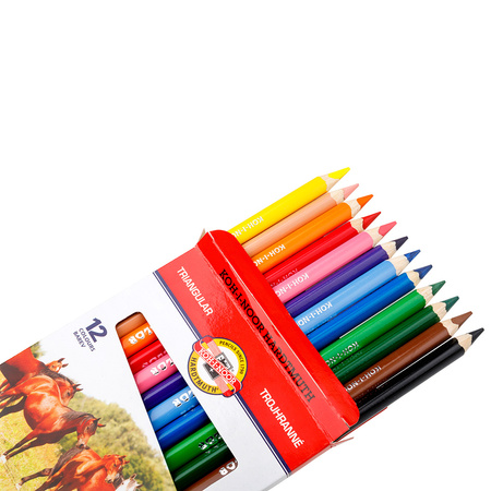 Koh-I-Noor Kredki Triocolor 3142 12 Kolorów 9 mm