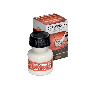 Koh-i-noor Tusz Kreślarski Art 2100 Titanium White 20 G.