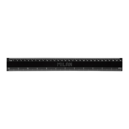 MILAN LINIJKA 30CM CZARNA SHADOW BLISTER