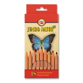 Koh-i-noor Kredki Jumbo 2173n18 Natur 18 Kolorów