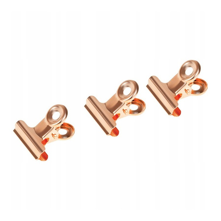 Meshu Klipy Do Papieru 6szt Buldog Rose Gold