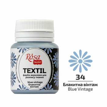 Rosa Talent Farba Do Tkanin Blue Vintage 34 20 Ml