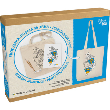 Rosa Talent Zestaw - Torba Do Malowania Flowers In Hair, Bawełna 220 G. 38x42 Cm