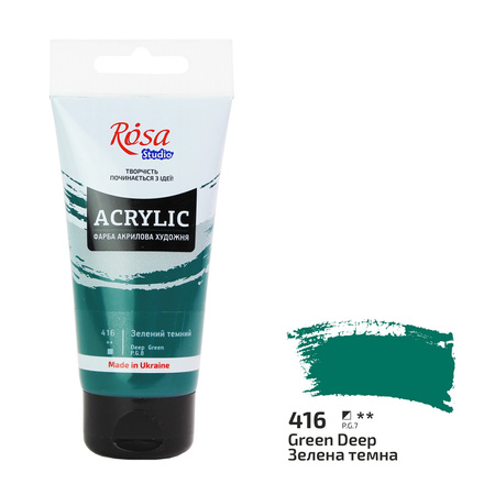 Rosa Studio Farba Akrylowa Deep Green 416 75 Ml