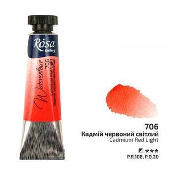 Rosa Gallery Farba  Akwarelowa  Cadmium Red Light 706 10 Ml Tuba